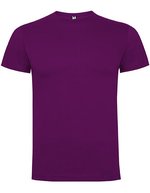 Roly Baumwoll Kurzarm T-Shirt mit Nackenband, Ebony 231 XL, RY6502 – Viola 71