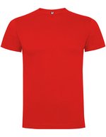 Roly Baumwoll Kurzarm T-Shirt mit Nackenband, Ebony 231 XL, RY6502 – Rosso 60