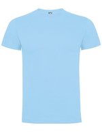 Roly Baumwoll Kurzarm T-Shirt mit Nackenband, Ebony 231 XL, RY6502 – Azzurro cielo 10