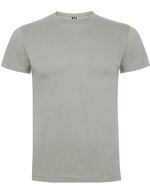 Roly Baumwoll Kurzarm T-Shirt mit Nackenband, Ebony 231 XL, RY6502 – Pietra Grigio 108