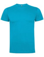 Roly Baumwoll Kurzarm T-Shirt mit Nackenband, Ebony 231 XL, RY6502 – Turchese 12