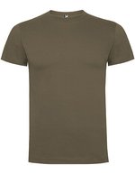 Roly Baumwoll Kurzarm T-Shirt mit Nackenband, Ebony 231 XL, RY6502 – Walnut 67