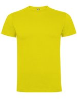 Roly Baumwoll Kurzarm T-Shirt mit Nackenband, Ebony 231 XL, RY6502 – Giallo 03