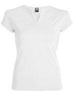 Roly T-Shirt Belice mit V-Ausschnitt für Damen, White 01 S, RY6532 – Bild 3