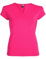 Roly T-Shirt Belice mit V-Ausschnitt für Damen, White 01 S, RY6532 – Rosette 78