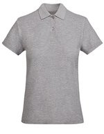 Roly Eco Tailliertes Bio-Baumwoll-Poloshirt für Damen – Heather Grey 58