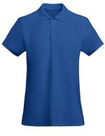 Roly Eco Tailliertes Bio-Baumwoll-Poloshirt für Damen, White 01 S, RY6618 – Royal Blue 05
