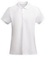 Roly Eco Tailliertes Bio-Baumwoll-Poloshirt für Damen – White 01