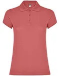 Roly Poloshirt Star, taillierter Schnitt für Damen, Heather Grey 58 M, RY6634 – Chrysanthemum Red 262