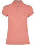 Roly Poloshirt Star, taillierter Schnitt für Damen, Heather Grey 58 M, RY6634 – Clay Orange 266