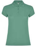 Roly Poloshirt Star, taillierter Schnitt für Damen, Heather Grey 58 M, RY6634 – Dark Mint 164