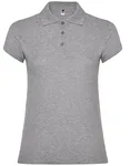 Roly Poloshirt Star, taillierter Schnitt für Damen, Heather Grey 58 M, RY6634 – Bild 1