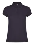 Roly Poloshirt Star, taillierter Schnitt für Damen, Heather Grey 58 M, RY6634 – Lilac 121