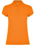Roly Poloshirt Star, taillierter Schnitt für Damen, Heather Grey 58 M, RY6634 – Orange 31