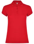 Roly Poloshirt Star, taillierter Schnitt für Damen, Heather Grey 58 M, RY6634 – Red 60