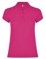 Roly Poloshirt Star, taillierter Schnitt für Damen, White 01 L, RY6634 – Rosette 78