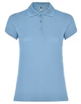 Roly Poloshirt Star, taillierter Schnitt für Damen, Heather Grey 58 M, RY6634 – Sky Blue 10