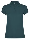 Roly Poloshirt Star, taillierter Schnitt für Damen, Heather Grey 58 M, RY6634 – Storm Blue 170