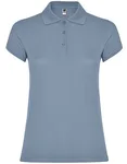 Roly Poloshirt Star, taillierter Schnitt für Damen, Heather Grey 58 M, RY6634 – Zen Blue 263