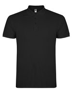 Baumwoll-Polo mit Rippkragen und Seitenschlitzen – Black 02