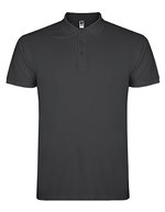 Roly Baumwoll-Polo mit Rippkragen und Seitenschlitzen, White 01 L, RY6638 – Fonce Plomb 46