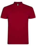 Roly Baumwoll-Polo mit Rippkragen und Seitenschlitzen, White 01 L, RY6638 – Grenat Rouge 57