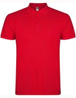 Roly Baumwoll-Polo mit Rippkragen und Seitenschlitzen, White 01 L, RY6638 – Rouge 60