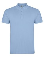 Roly Baumwoll-Polo mit Rippkragen und Seitenschlitzen, White 01 L, RY6638 – Bleu ciel 10