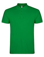 Roly Baumwoll-Polo mit Rippkragen und Seitenschlitzen, White 01 L, RY6638 – Tropical Vert 216