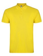 Roly Baumwoll-Polo mit Rippkragen und Seitenschlitzen, White 01 L, RY6638 – Jaune 03