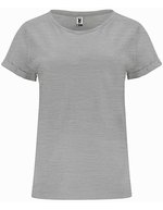 Roly T-Shirt mit Rollup-Ärmeln für Damen, White 01 S, RY6643 – Chine Gris 58