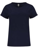 Roly T-Shirt mit Rollup-Ärmeln für Damen, White 01 S, RY6643 – Bleu marine 55