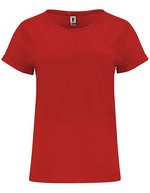 Roly T-Shirt mit Rollup-Ärmeln für Damen, White 01 S, RY6643 – Rouge 60