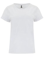 Roly T-Shirt mit Rollup-Ärmeln für Damen, White 01 S, RY6643 – Blanc 01