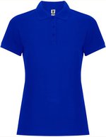 Roly Piqué Poloshirt Pegaso Premium für Damen, White 01 S, RY6644 – Royal Blue 05