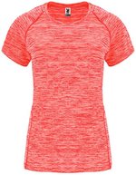 Roly Sport T-Shirt Austin Raglan Polyester für Damen – Heather Fluor Coral 244