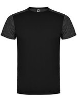 Roly Sport Zolder T-Shirt mit Schnelltrocknungsfunktion – Black 02/Heather Black 243