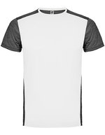 Roly Sport Zolder T-Shirt mit Schnelltrocknungsfunktion – White 01/Heather Black 243