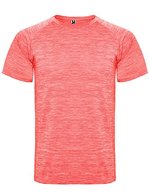 Roly Sport T-Shirt Austin mit Raglan-Ärmeln für Herren – Heather Fluor Coral 244