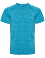 Roly Sport Kids´ Austin Funktions-T-Shirt Polyester, Black Melange 243 4 Jahre, RY6654K – Heather Turquoise 246