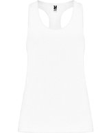 Roly Sport Figurbetontes Racerback Sportshirt Polyester-Elasthan, Rosette 78 S, RY6656 – White 01