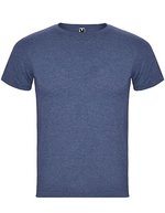 Roly Fox T-Shirt aus Melange-Material für Herren, Heather Black 243 S, RY6660 – Chine Jean 255