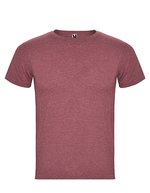 Roly Fox T-Shirt aus Melange-Material für Herren, Heather Black 243 S, RY6660 – Chine Grenat Rouge 256