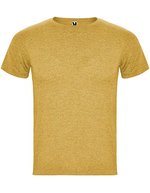 Roly Fox T-Shirt aus Melange-Material für Herren, Heather Black 243 S, RY6660 – Chine Moutarde 39