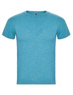 Roly Fox T-Shirt aus Melange-Material für Herren, Heather Black 243 S, RY6660 – Chine Turquoise 246
