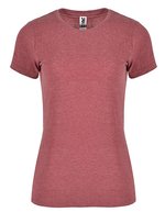Roly Fox T-Shirt aus Melange-Gewebe für Damen, Heather Garnet Red 256 XL, RY6661 – Heather Garnet Red 256