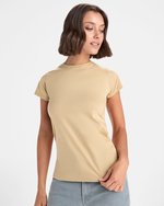 Roly Capri T-Shirt taillierter Schnitt Baumwolle, Heather Grey 58 M, RY6683 – Bild 1