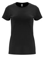 Roly Capri T-Shirt taillierter Schnitt Baumwolle, Heather Grey 58 M, RY6683 – Nero 02