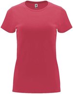 Roly Capri T-Shirt taillierter Schnitt Baumwolle, Heather Grey 58 M, RY6683 – Chrysanthemum Rosso 262