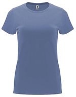 Roly Capri T-Shirt taillierter Schnitt Baumwolle, Heather Grey 58 M, RY6683 – Jeans Blu 86